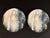 This elegant modern set of salad plates in blue and white feature an organic marble design with gold spots. Made in...