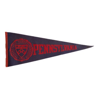 Vintage University Of Pennsylvania Felt Flag Pennant For Sale
