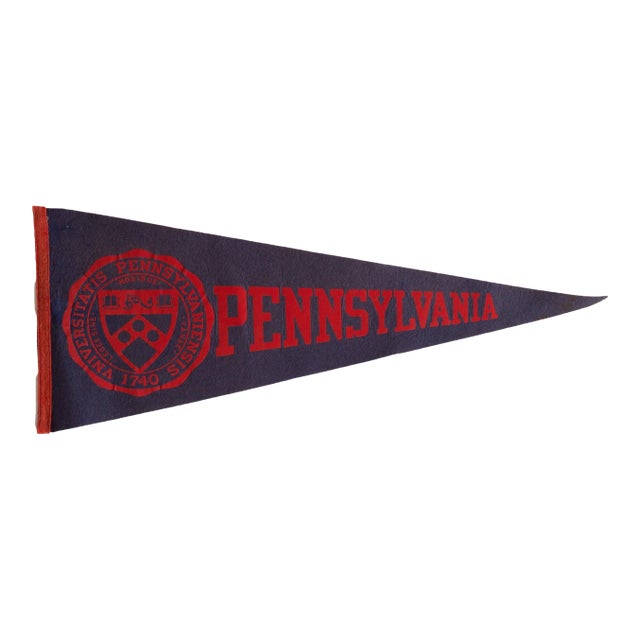 Vintage University Of Pennsylvania Felt Flag Pennant For Sale