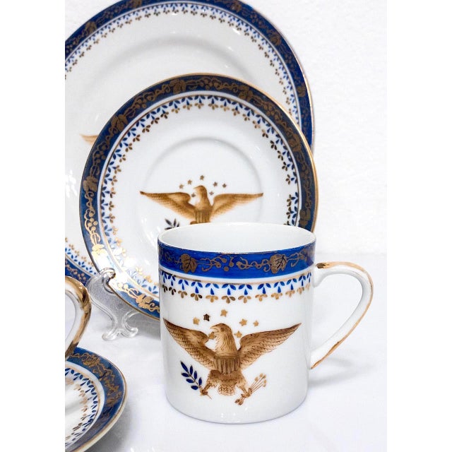 Vintage Federal Design Porcelain Dessert Service With Eagle by Sadek ...
