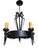 This is a Spanish Revival wrought iron chandelier, dating from the 1920s and featuring rustic candle-style lights. It...