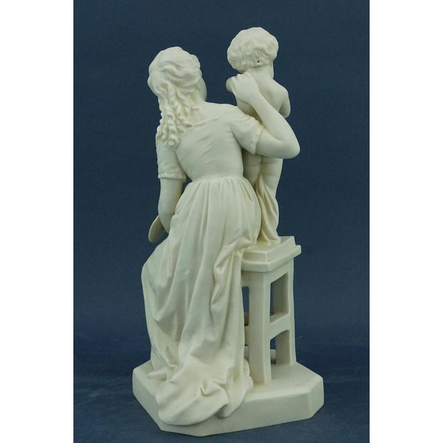Art Nouveau Biscuit Sculpture Depicting Motherhood from Scheibe-Alsbach, Germany, Late 1800s For Sale - Image 6 of 18