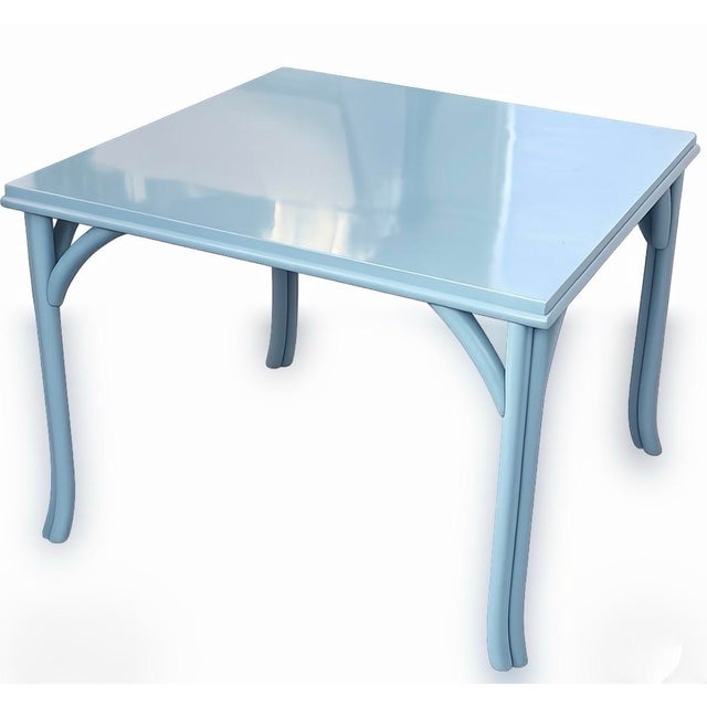 Hollywood Regency Vintage Lacquered Game Table For Sale - Image 3 of 4