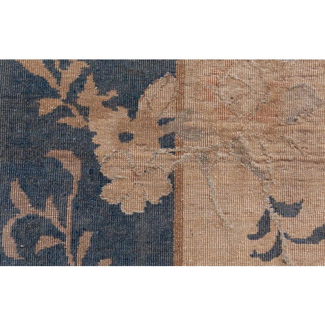 Vintage Chinese Art Deco Runner (Size Adjusted) Size: 3'7" × 24'8" (109 × 751 cm) Color: Beige, Blue Origin: China Style:...