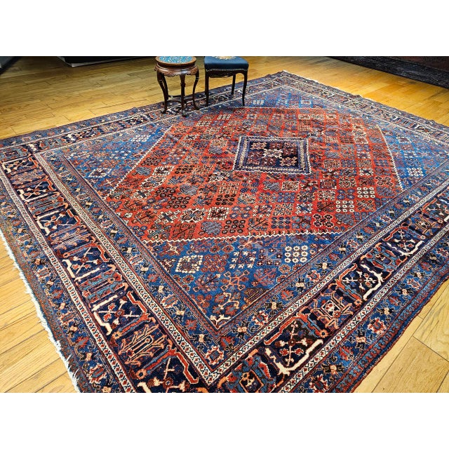 Persian Vintage Persian Joshegan Kashan Rug, Hand-Knotted Wool, Weeping Willow Pattern,11x14 For Sale - Image 3 of 14