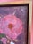 Burgundy Roberta Pruett Beasley Signed Original Mixed-Media Floral Collage Painting, Framed, 20.75" For Sale - Image 8 of 15