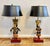 1980s Chinoiserie Hand Painted Tole Figural Lamps, a Pair For Sale - Image 11 of 12
