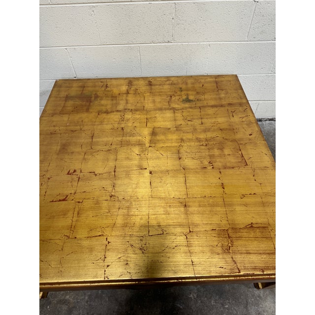 Vintage Gold Leaf Asian Style Coffee Table For Sale - Image 4 of 11