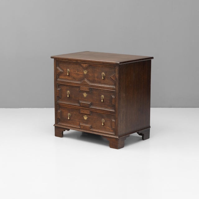 Brown Jacobean Style Oak Chest, 1900 For Sale - Image 8 of 8