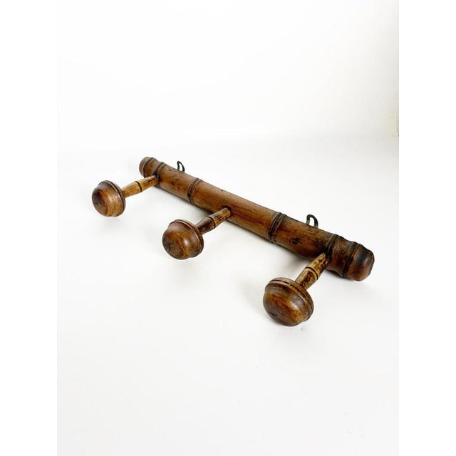 Vintage Wooden Coat Rack, France, 1940s For Sale - Image 9 of 12