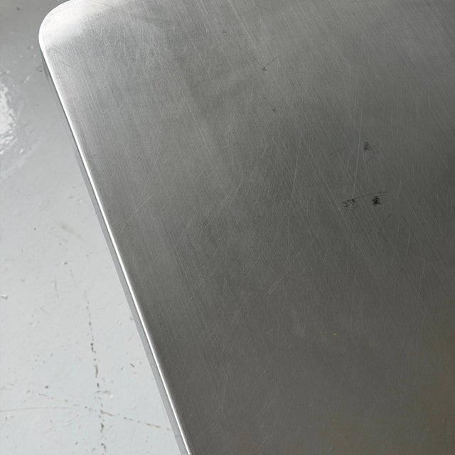 1990s Stainless Steel Industrial Dining Table/Desk For Sale - Image 4 of 11