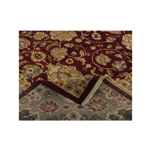 1990s 12x15 Handwoven Indian Agra Area Rug - 106253 For Sale - Image 5 of 13