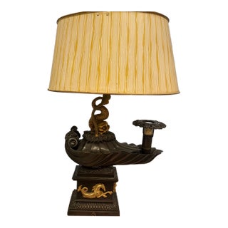 Mid 20th Century French Decorative Bronze/Bronze Finished Lamp For Sale