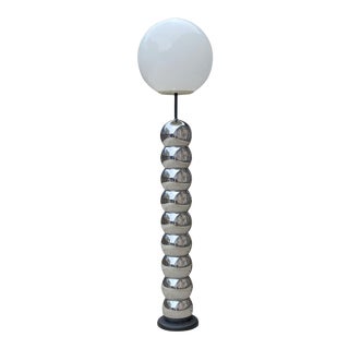 Kovacs Chrome & Glass Stacked Ball Lollipop Floor Lamp For Sale