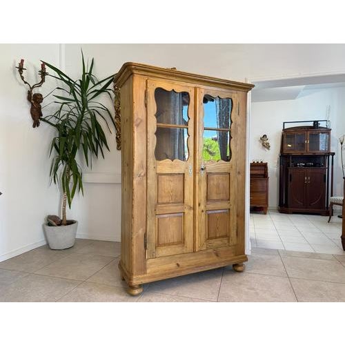 Restored Biedermeier Display Cabinet Glass Cabinet Bookcase Dimensions: Height x Width x Depth 182 x 130 x 47 For sale is...