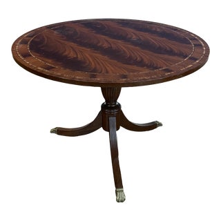 Leighton Hall Showroom Sample - 42” Mahogany Foyer/Breakfast Table For Sale