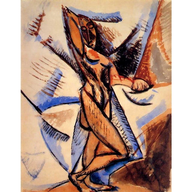 Artist: Pablo Picasso Title: Study for nude with drapery Medium: Giclee Marks: L.E numbered Paper size: watercolor paper...