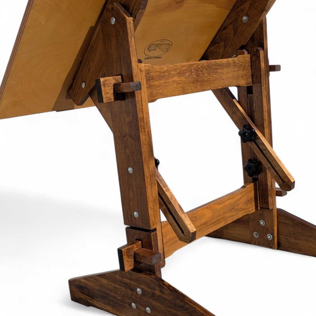 Mid-Century Versa Tables Adjustable Wood Drafting Table, 20th Century For Sale - Image 12 of 16