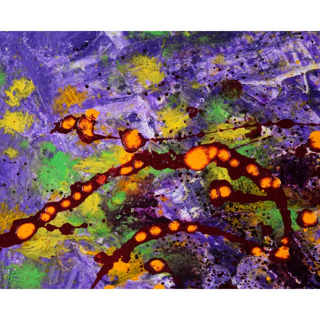 Abstract Expressionism Star Formation - Abstract Expressionist Composition in Acrylic on Canvas by Charles David Francis For Sale - Image 3 of 7