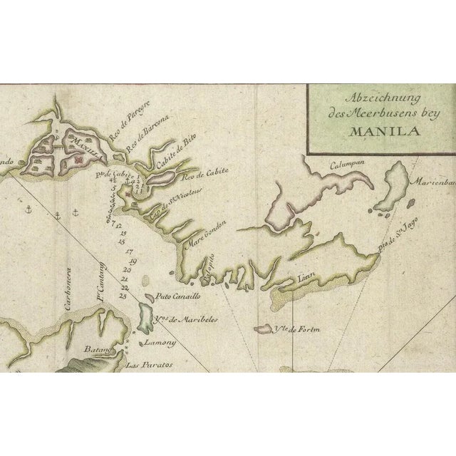 Mid 18th Century Antique Map of the Bay of Manila, 1763 For Sale - Image 5 of 7