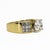 18k Ring with one GIA certified (#2215963949) K color VS1 clarity 2.17 carat round brilliant and 18 princess cut diamonds...