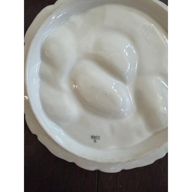 Set/6 Rare Antique French Haviland & Co. Limoges Porcelain Turkey Pattern Oyster Plate 8.75" With Sea Creatures For Sale - Image 12 of 16