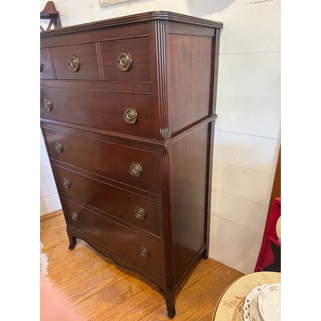 Vintage 5 Drawer Mahogany Chest of Drawers For Sale - Image 12 of 12