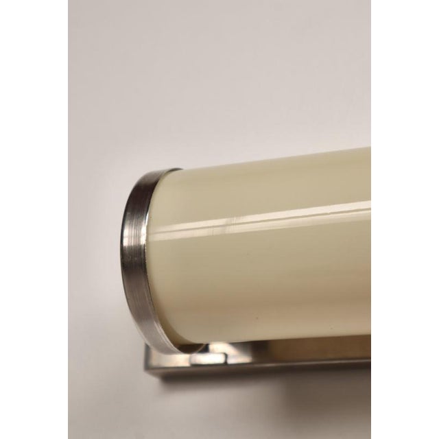 Art Deco Chrome and Opaline Glass Wall Lamps from Asea, Sweden, 1930s, Set of 2 For Sale - Image 10 of 15