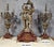 Mantelpiece Set with Clock and Candleholders, Set of 3 For Sale - Image 3 of 7