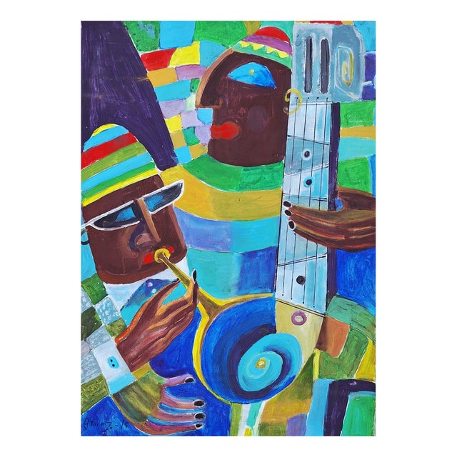 Runzovsky (Oleg Grunzovsky), Concert (Jazz), 2015, Acrylics on Canvas For Sale