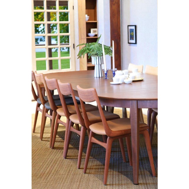 Veneered Teak Dining Table with Extension Leaves by Henning Kjærnulf for Sorø Stolefabrik, Denmark, 1960s For Sale - Image 12 of 18