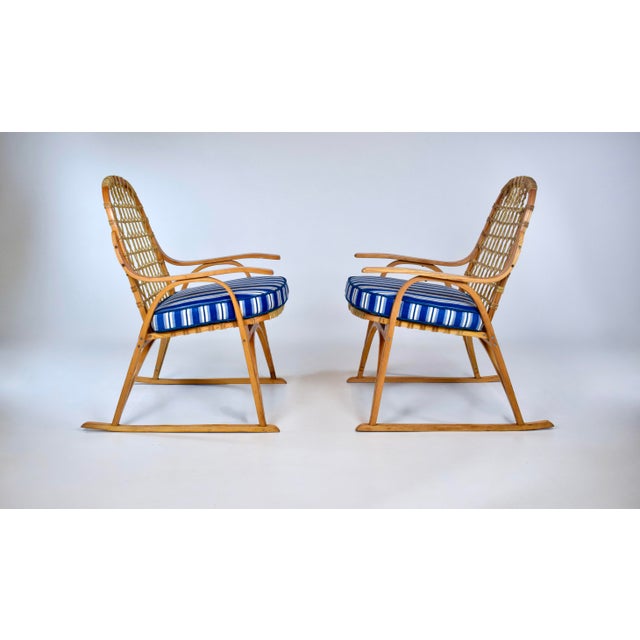 Vintage Snowshoe Arm Chairs by SnoCraft, Norway Maine For Sale - Image 9 of 14