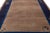Taupe Antique Chinese Art Deco Rug Navy & Taupe Floral Wool 8x10 For Sale - Image 8 of 10