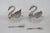 Late 20th Century Italy Silver Plate Swan Salt Cellars With Crystal Body and Spoons 4639b For Sale - Image 5 of 13