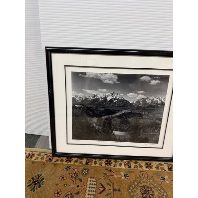White Robert Morris Snake River and the Grand Tetons Near Jackson, Wyoming B/W Limited Photography, Certificate For Sale - Image 8 of 11