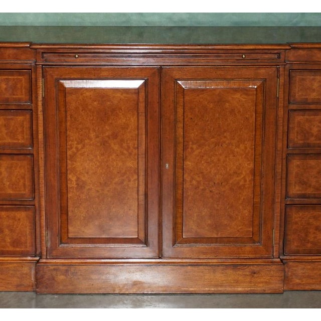 Burr Walnut Breakfront Serving Sideboard by Theodore Alexander For Sale - Image 4 of 18