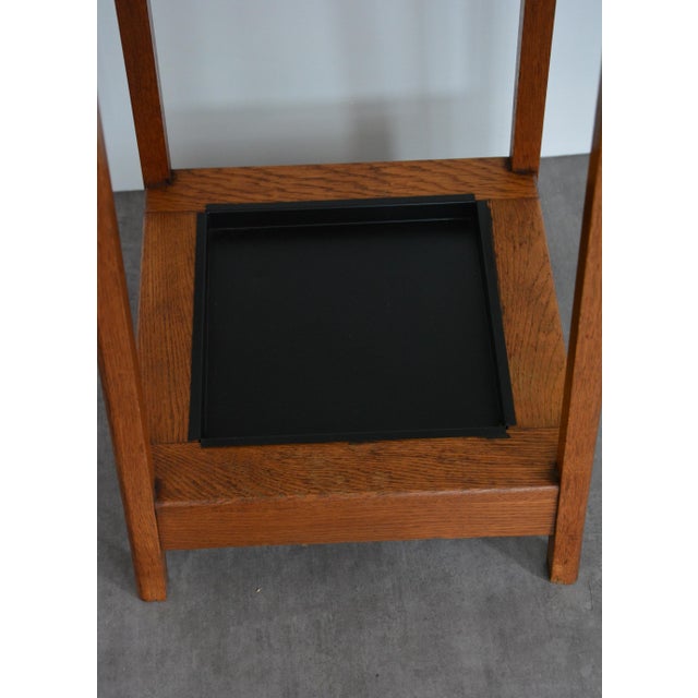 Mid-Century Oak Coat Stand with Umbrella Holders and Drip Tray, 1950 For Sale - Image 18 of 18