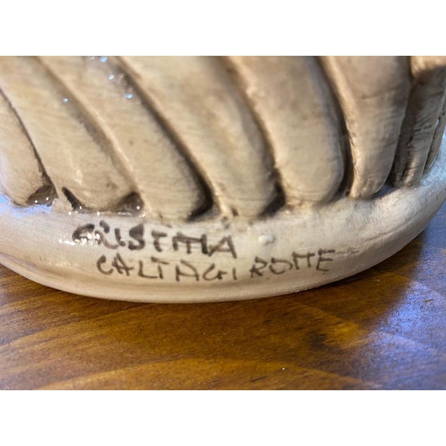 Sicilian Ceramic Heads from Caltagirone, Set of 2 For Sale - Image 15 of 18