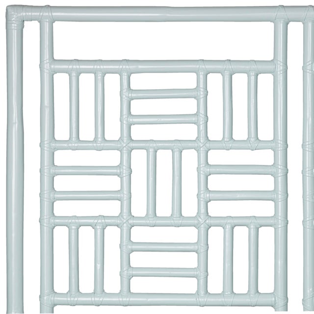 David Francis Finn Platform Bed Queen - Light Blue For Sale - Image 4 of 12