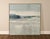 Quality Large Framed Gouache Oil Painting on Canvas of an Abstract Coastal Landscape, Unsigned