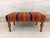 Wood Kilim Upholstered Walnut Vanity Bench For Sale - Image 7 of 7