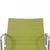 Charles Eames EA108 office chair upholstered in green hopsak fabric, with chrome armrests and a chrome base. The chairs...
