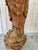 Asian Antique Antique Huge Carved Polychrome Wood Buddha Buddhist Monk on Lotus For Sale - Image 3 of 12