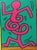 Keith Haring (1958-1990) Swing Yellow - Montreux Jazz Festival Original color screen print Signed in the plate On Vellum...