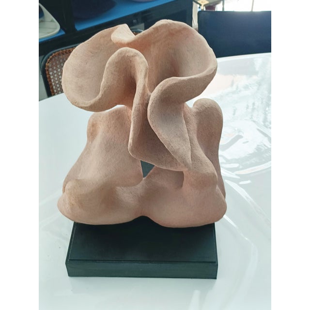Adriana Montariello, Organic Ceramic Sculpture on a Wooden Base, 1990s, Ceramic and Compressed Wood For Sale - Image 9 of 13