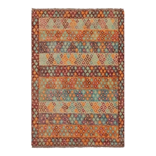 Eclectic Balochi Brown/Rust Wool Rug - 3'6''x5'2'' For Sale
