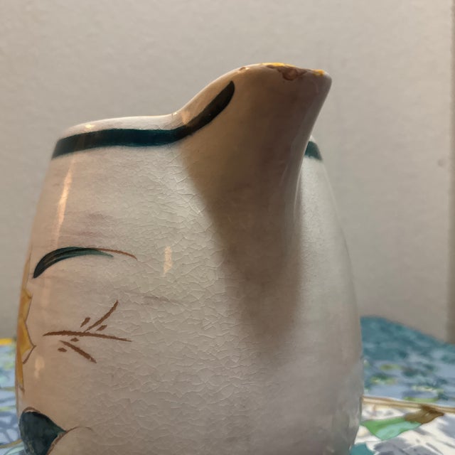 Ceramic Vintage Mid-Century Stangl Pottery "Country Garden" Hand-Painted Ceramic Sunflower Pitcher For Sale - Image 7 of 7