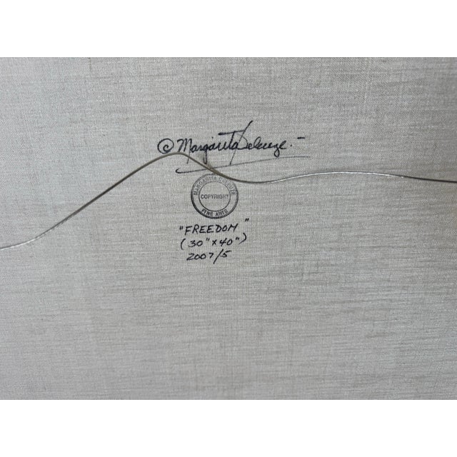 Modern " Freedom" Running Horses Impressionist Oil Painting by Margarita Deleuze/ Sold For Sale - Image 11 of 12