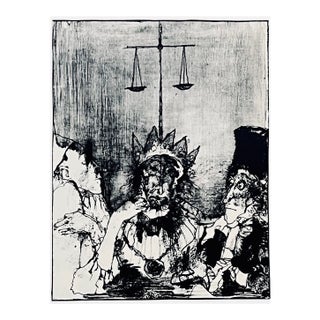 Jean Jansem Original Lithograph Galigula 2 1969 For Sale