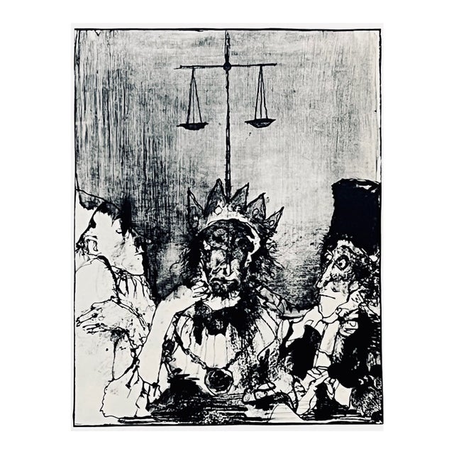 Jean Jansem Original Lithograph Galigula 2 1969 For Sale